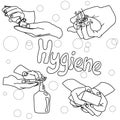 Hand hygiene products.hygiene study